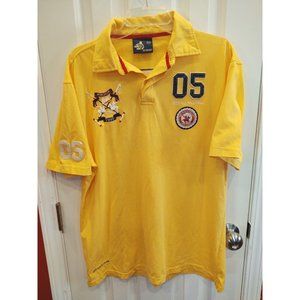 Vtg 1999 International Polo Club US Rugby Mens Polo Shirt XXL Yellow World Cup